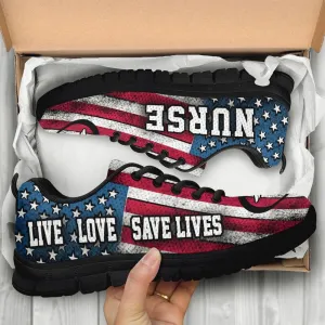 Nurse Sneaker, Nurse Live Love Sneakers Shoes, Best Shoes For Nurses