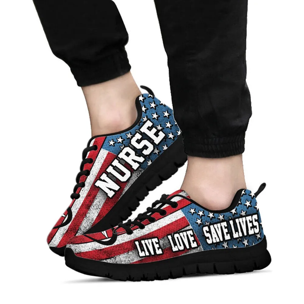 Nurse Sneaker, Nurse Live Love Sneakers Shoes, Best Shoes For Nurses