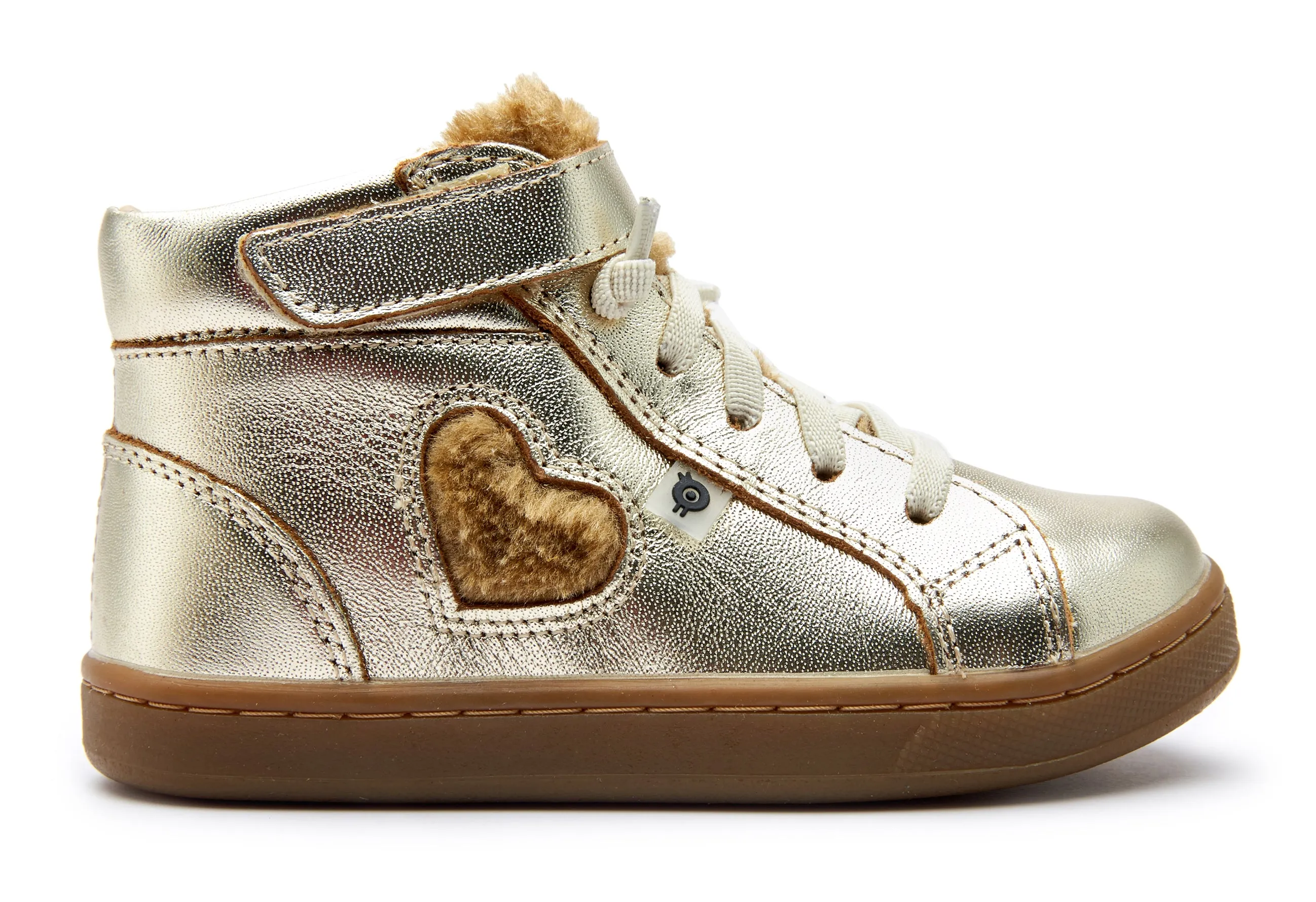 Old Soles Girl's 6141 Snug Heart Hightop Sneakers - Gold