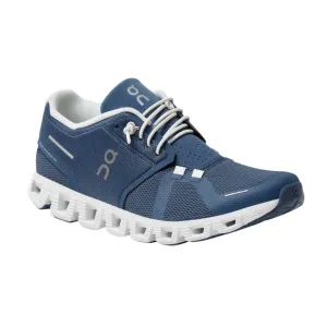 On Running Women's Cloud 5 Sneaker - Denim/White