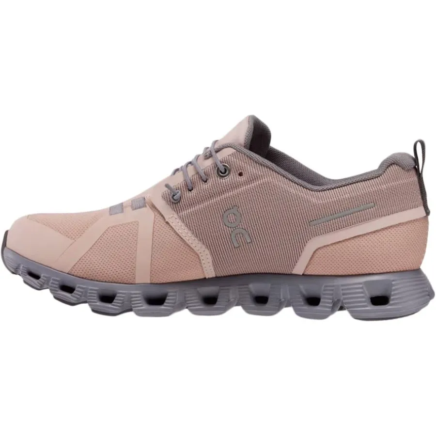 On Running Womens Trainer Cloud 5 Waterproof Rose/Fossil