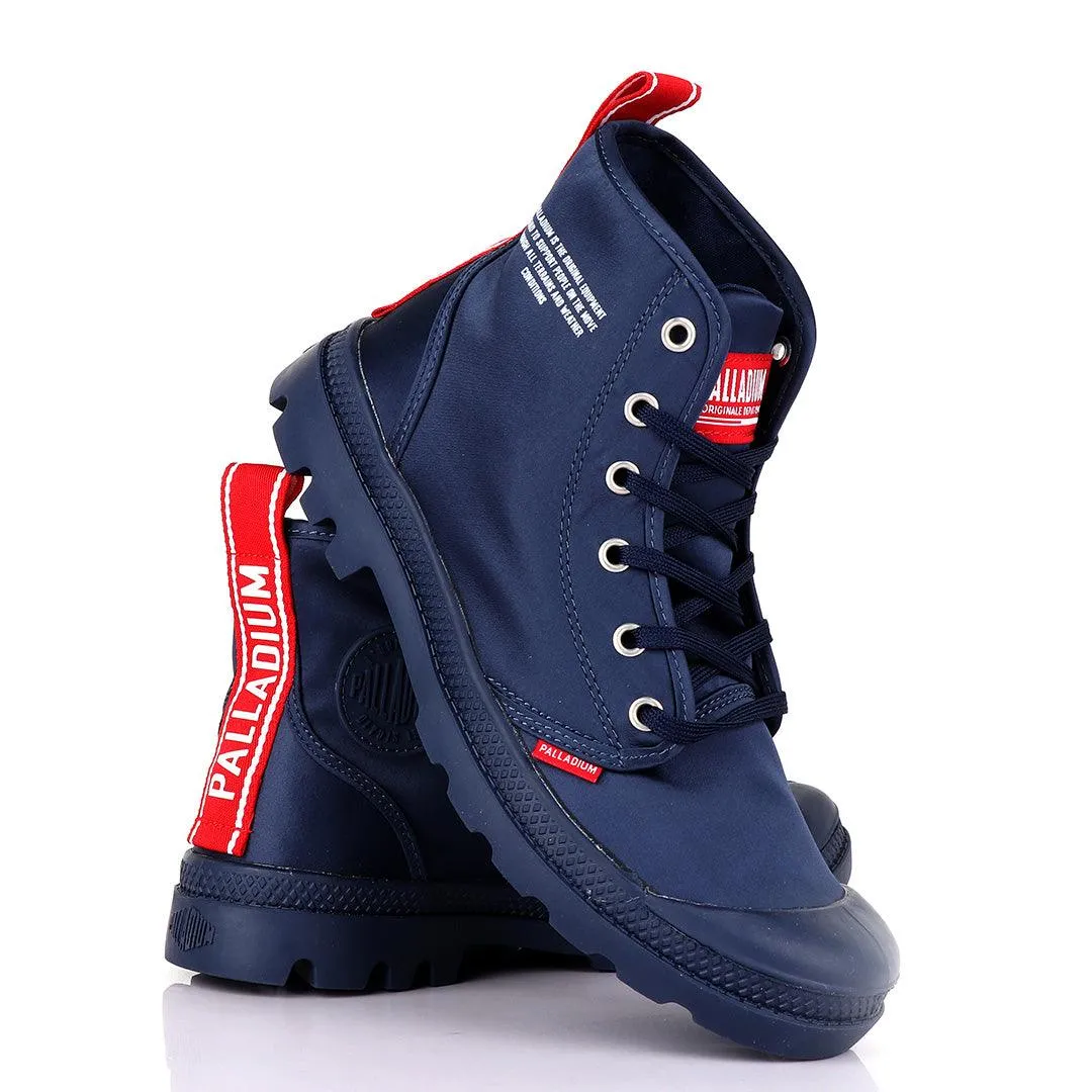 Palladium Dare Night Navyblue with Red Strap Boots