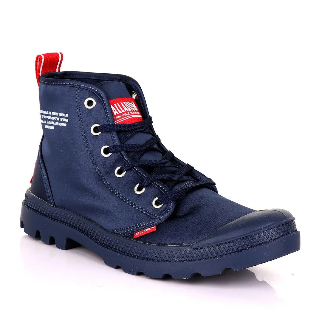 Palladium Dare Night Navyblue with Red Strap Boots