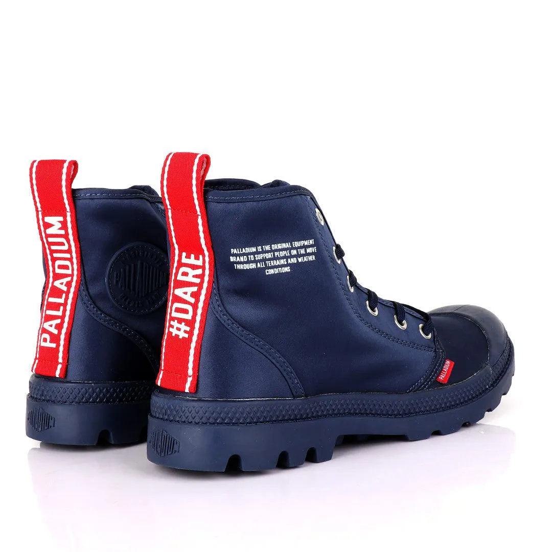 Palladium Dare Night Navyblue with Red Strap Boots