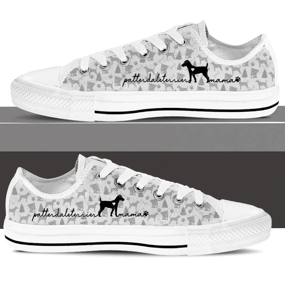 Patterdale Terrier Low Top Shoes - Christmas Holiday Gift For Dog Lovers, Dog Printed Shoes, Canvas Shoes For Men, Women