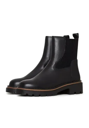 Platform Classic Ankle Boots - Black