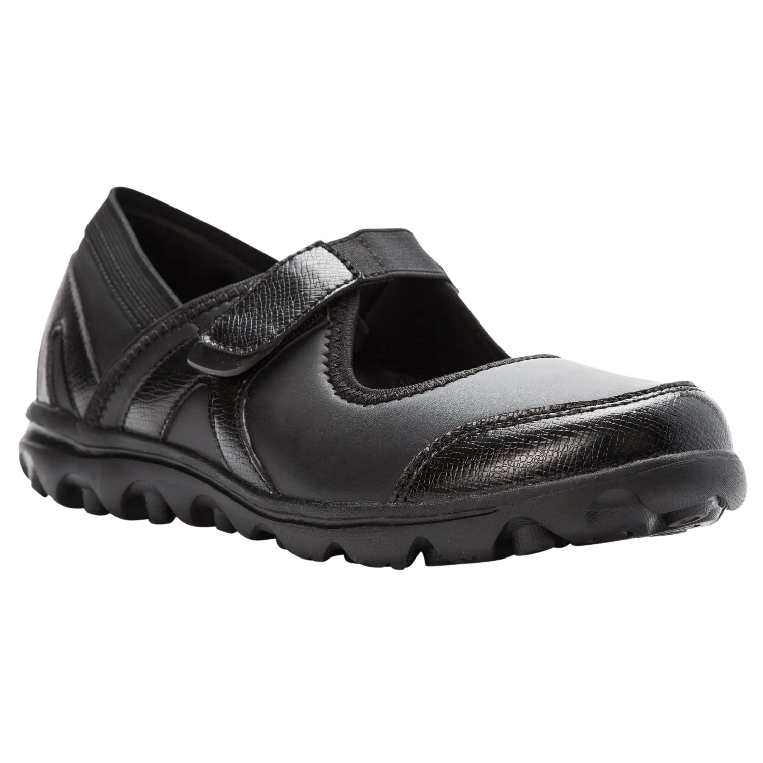 Propet Women Diabetic Mary Jane Shoes - Onalee WAA003P - All Black Smooth