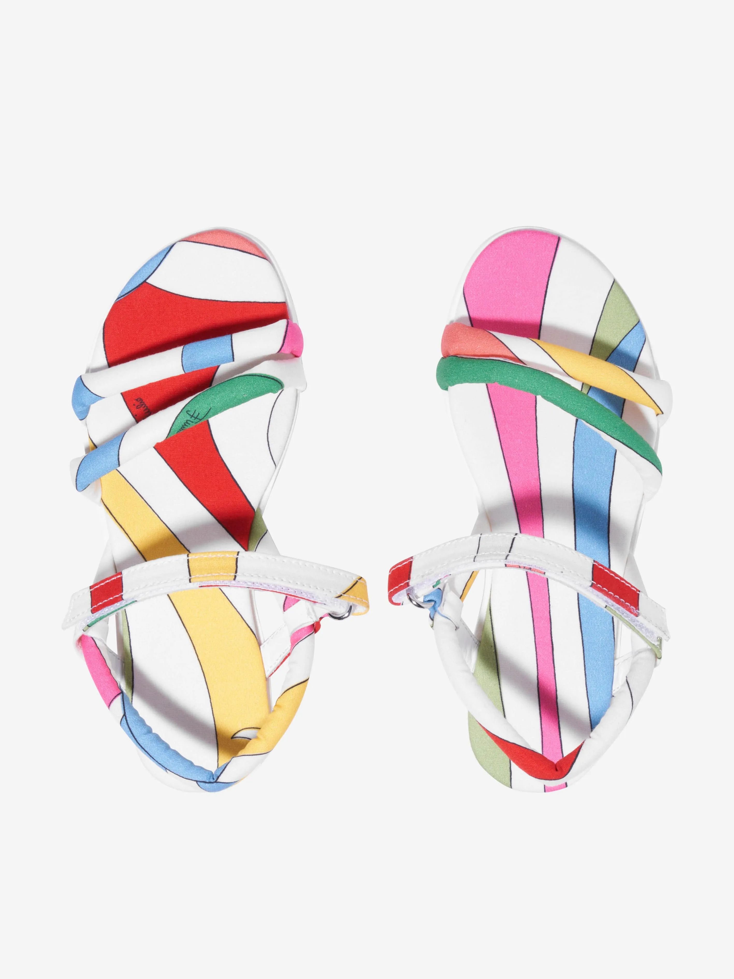 Pucci Girls Marmo Print Sandals in Multicolour