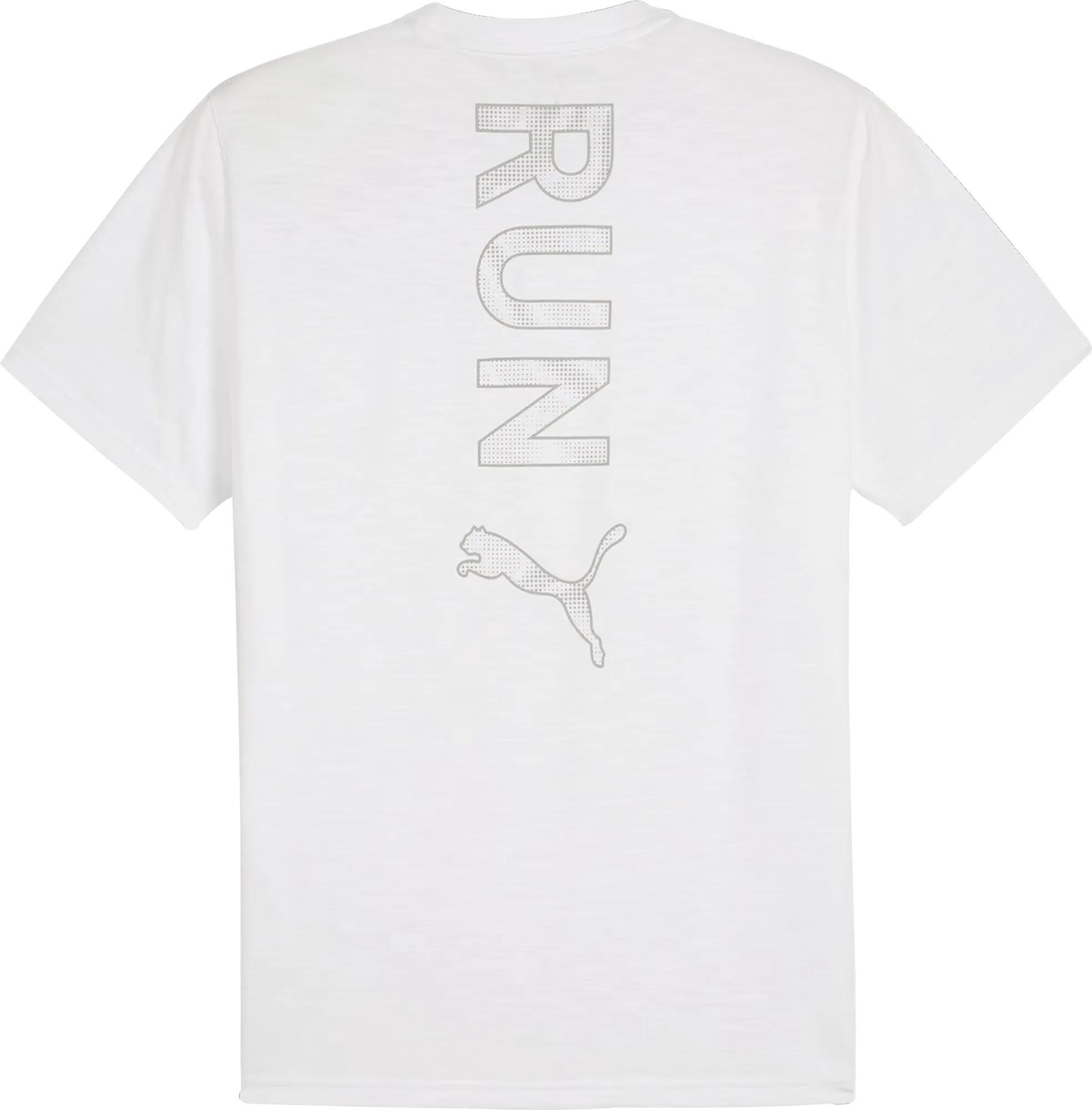 Puma Run Vertical Short Sleeve Mens Running Top - White