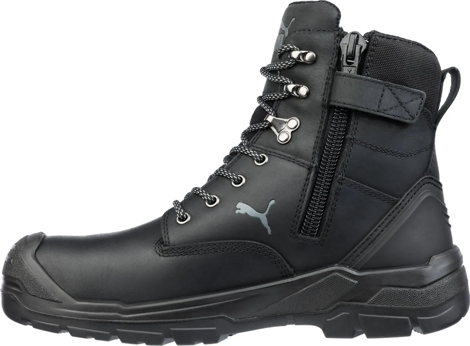 Puma Safety Mens Conquest Soft Toe CTX High EH WP Black Leather Work Boots