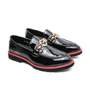 Red Lining Sole Metal Appliques Shoes