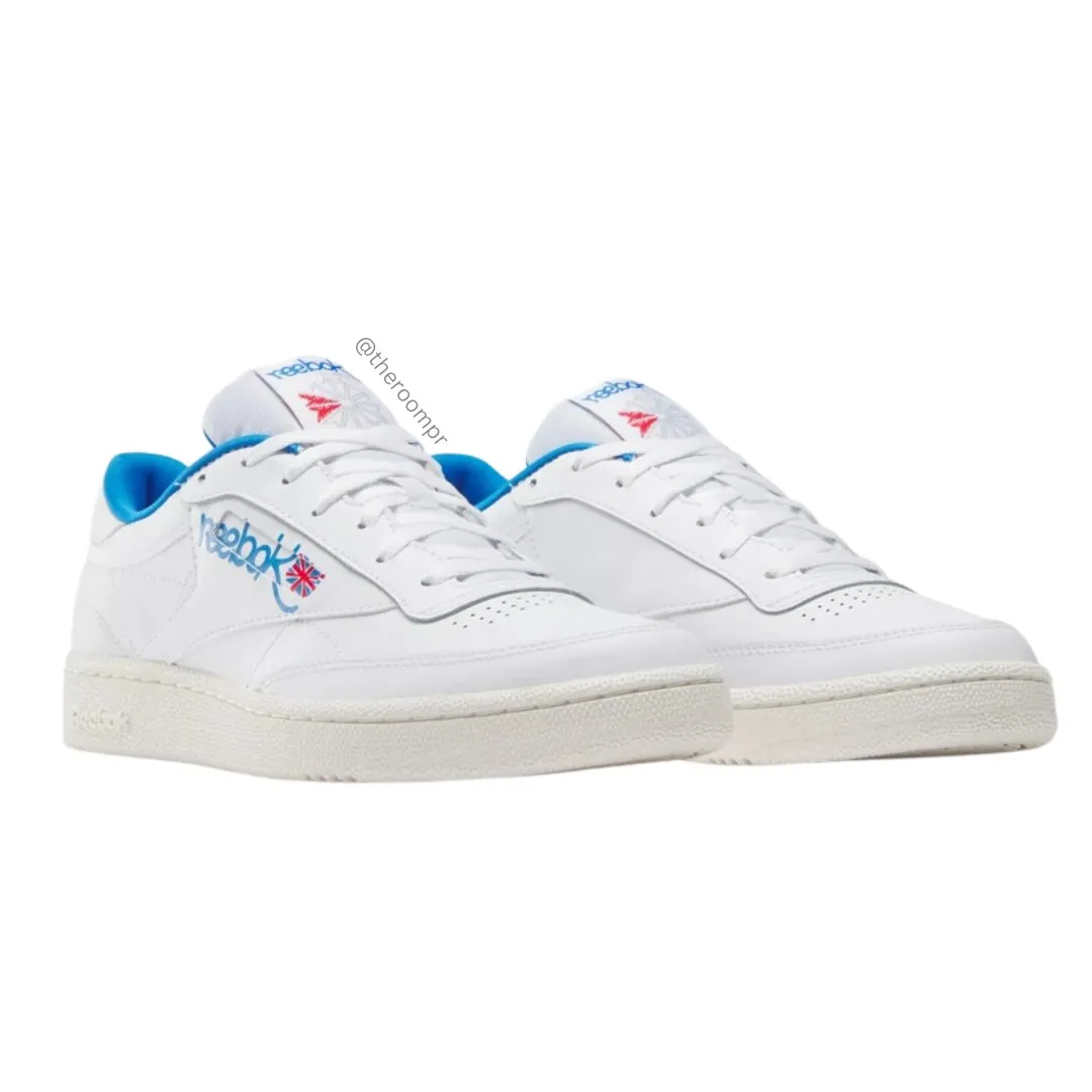 Reebok "Club C 85" Shoes - Ftwr White / Chalk / Kinetic Blue