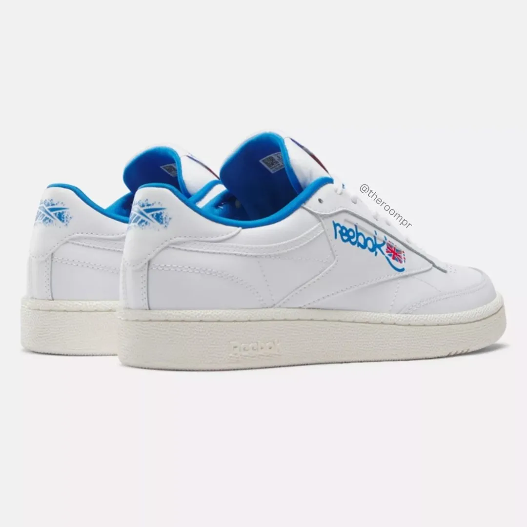 Reebok "Club C 85" Shoes - Ftwr White / Chalk / Kinetic Blue