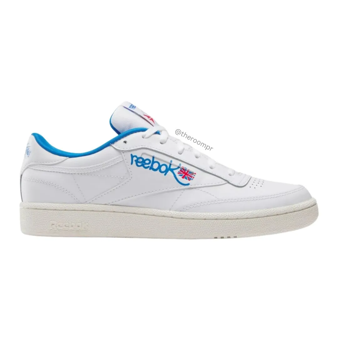 Reebok "Club C 85" Shoes - Ftwr White / Chalk / Kinetic Blue