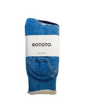 ROTOTO Double Face Crew Socks Blue