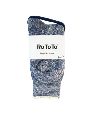 ROTOTO Double Face Crew Socks Deep Ocean