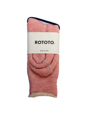 ROTOTO Double Face Crew Socks L.Pink