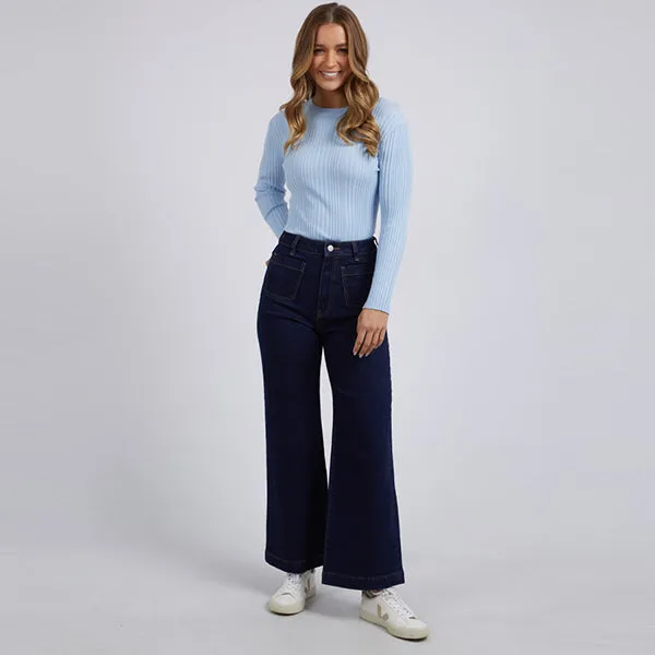 Sarah Wide Leg Jean - Indigo Denim