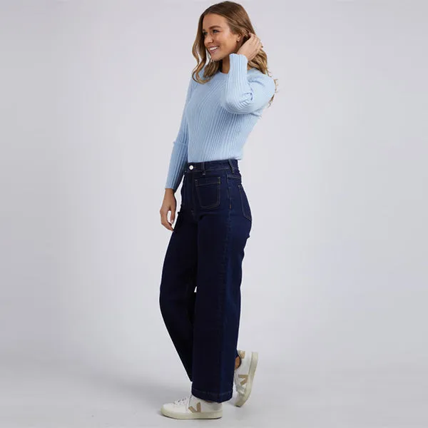 Sarah Wide Leg Jean - Indigo Denim