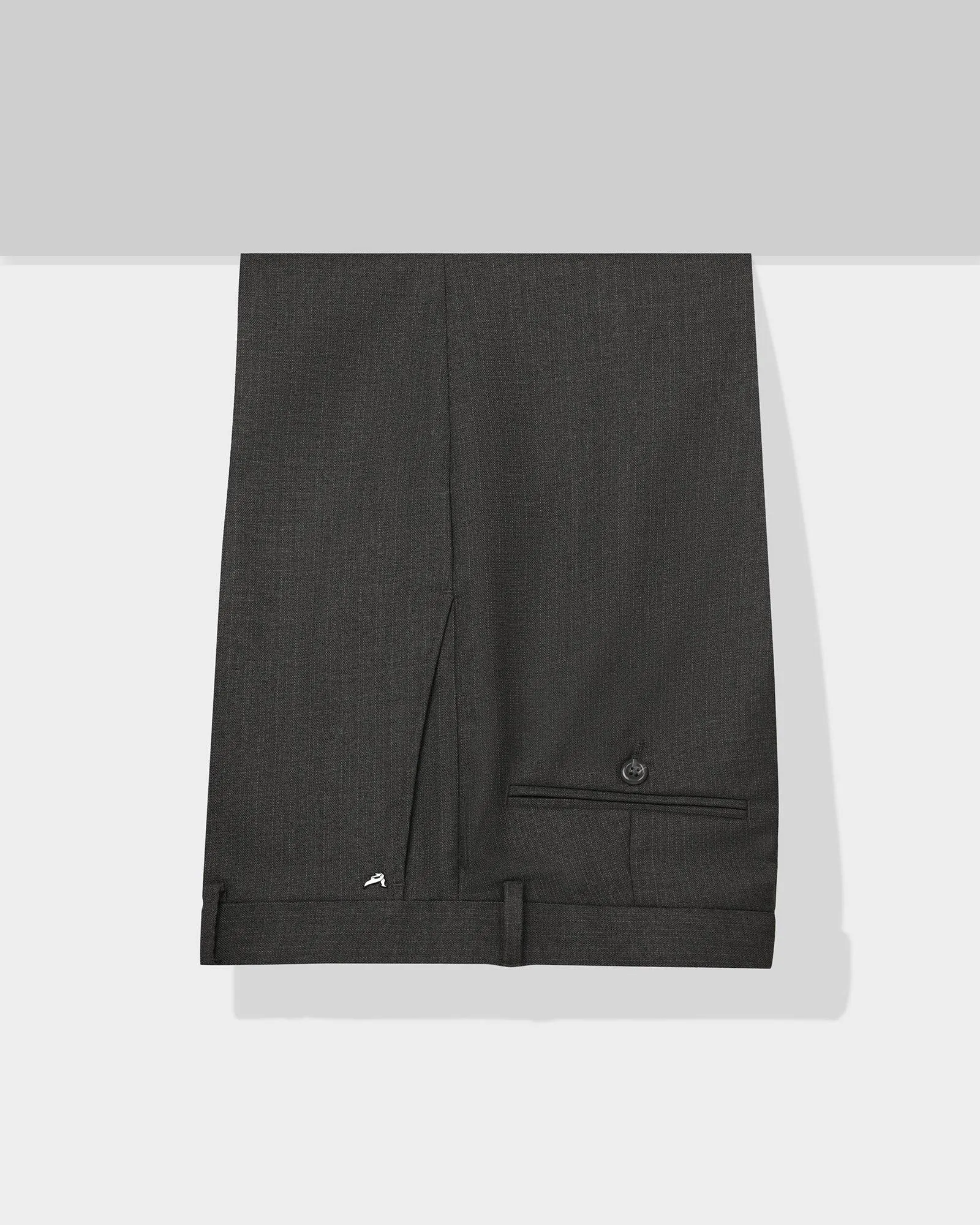 Slim Comfort B-95 Formal Charcoal Grey Check Trouser - Rick