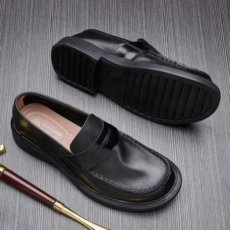 Solid Soft Genuine Leather Loafers