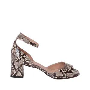 Sophia Snake Print Leather Sandals