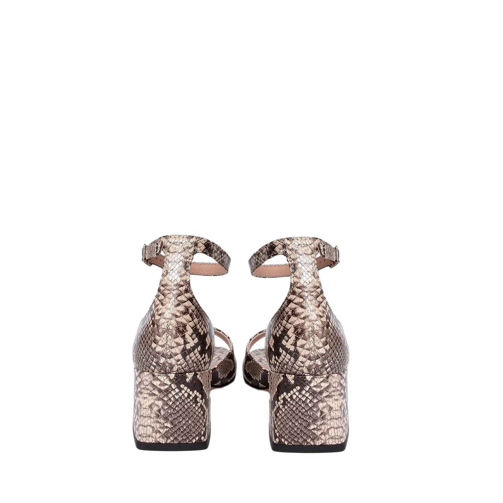 Sophia Snake Print Leather Sandals