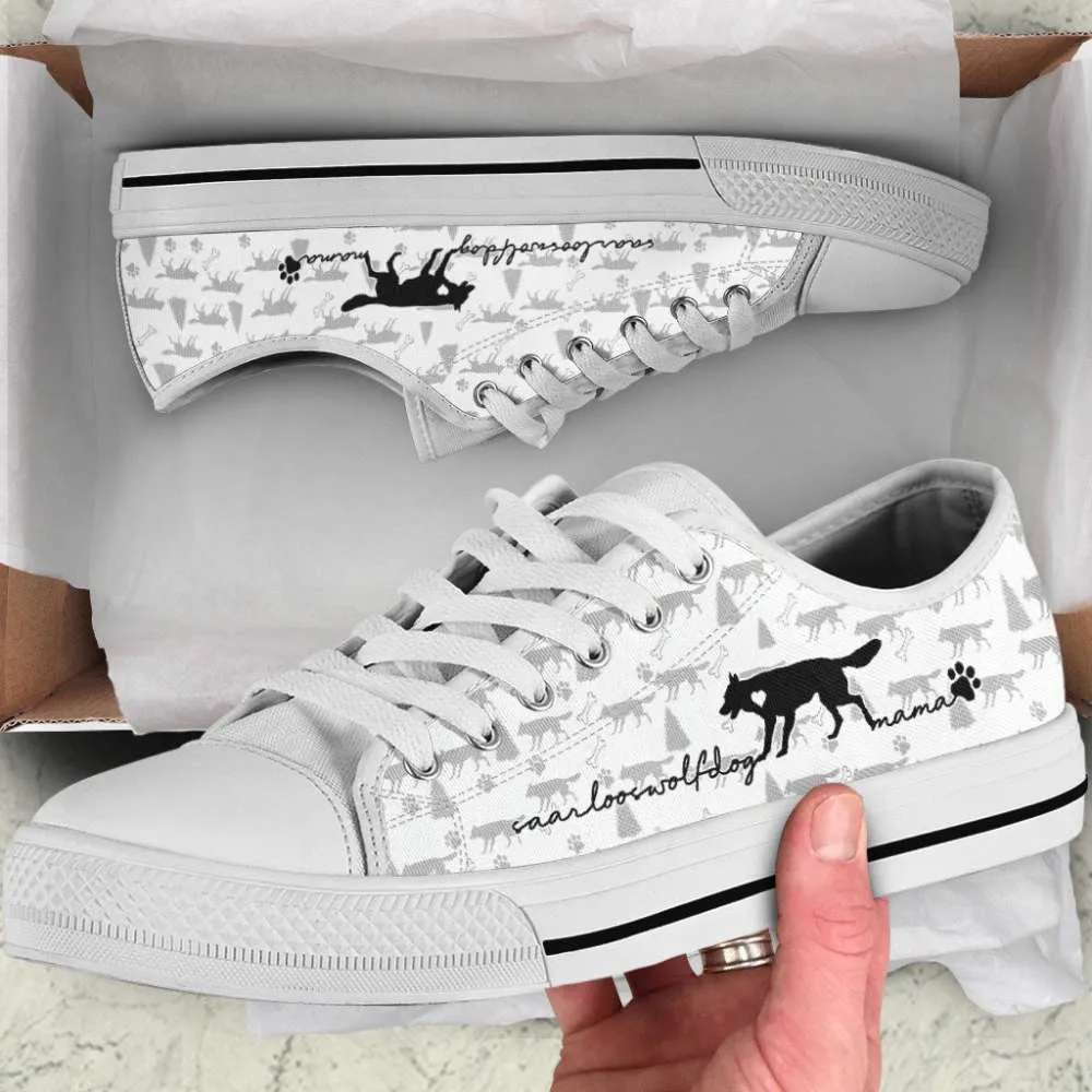 Stylish Saarloos Wolfdog Low Top Sneakers For Your Trendy Wardrobe, Dog Printed Shoes, Canvas Shoes For Men, Women