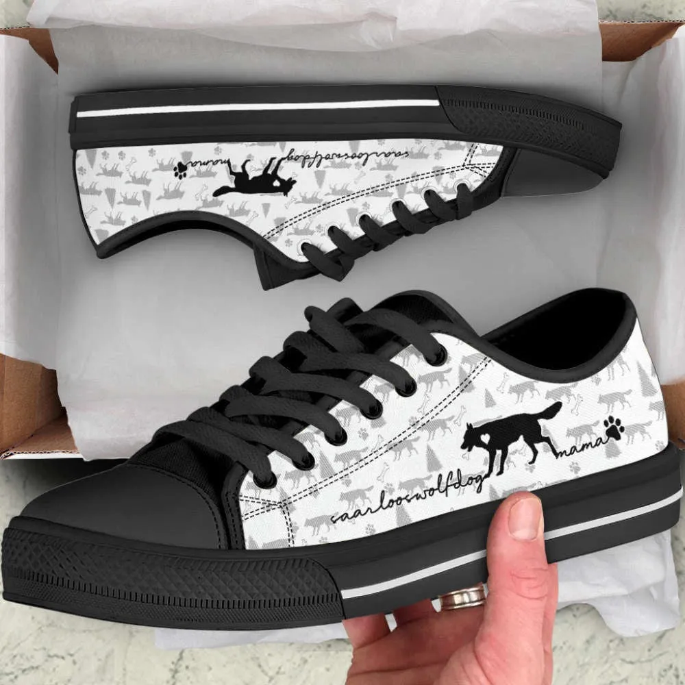 Stylish Saarloos Wolfdog Low Top Sneakers For Your Trendy Wardrobe, Dog Printed Shoes, Canvas Shoes For Men, Women