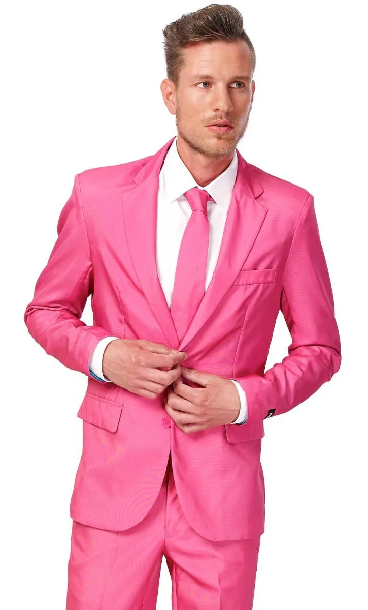 Suitmeister Bright Pink Suit Mens Costume