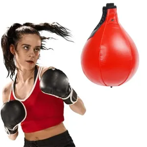 Suspended Pear-Shaped Boxing Speed Ball(Red)