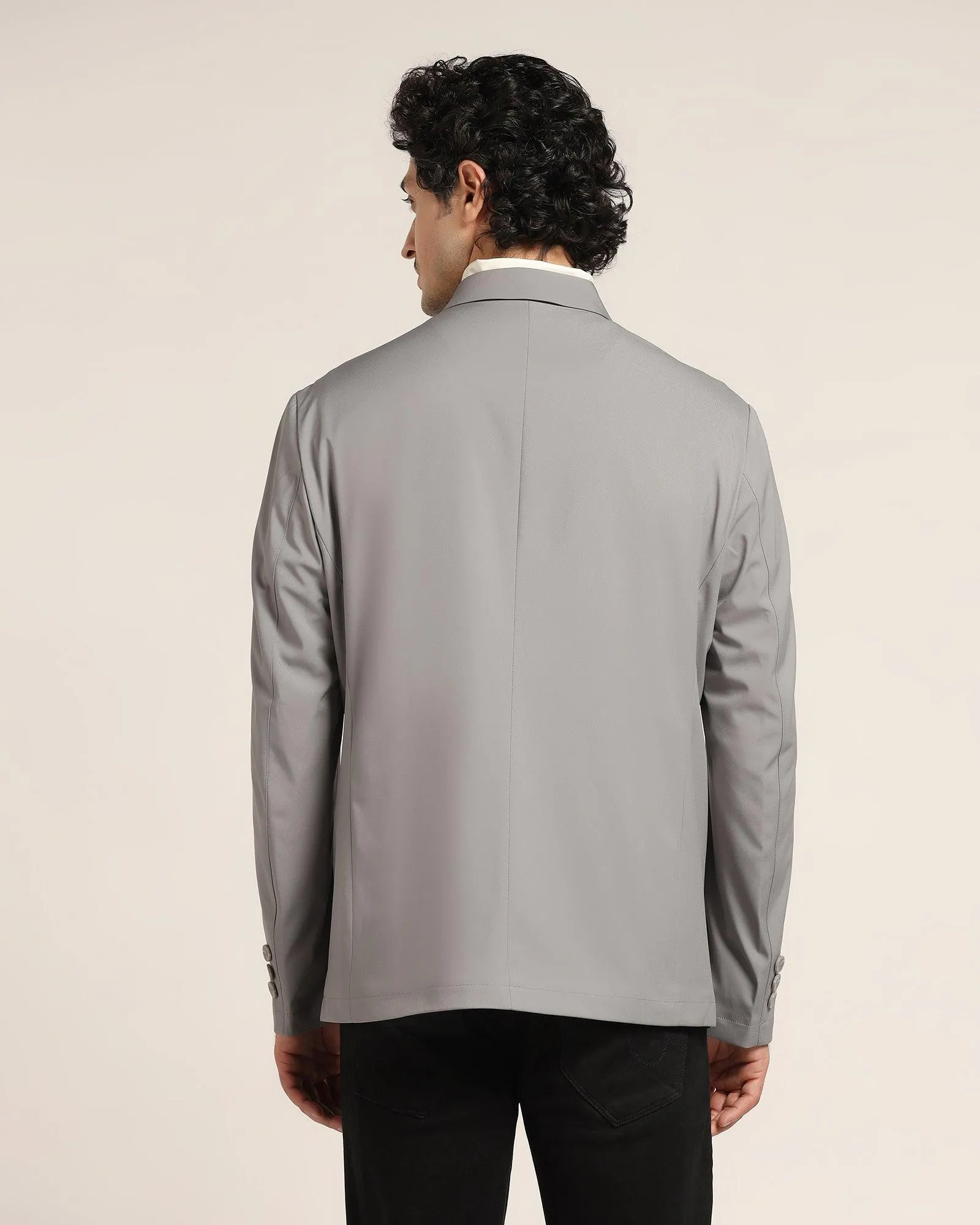 TechPro Grey Solid Jacket - Jackpot