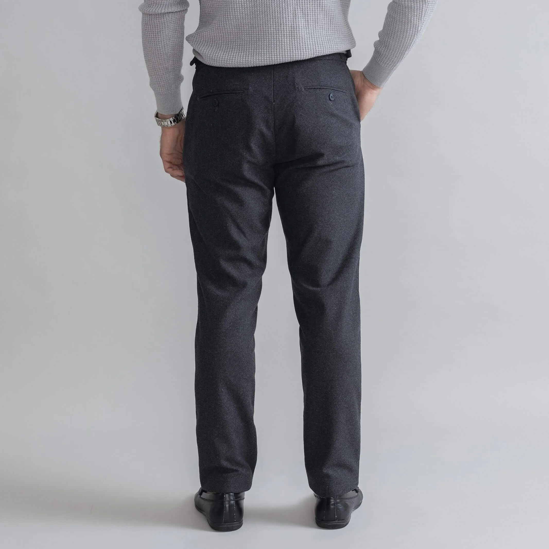 The Charcoal Wool Richmond Dress Chino Custom Pant