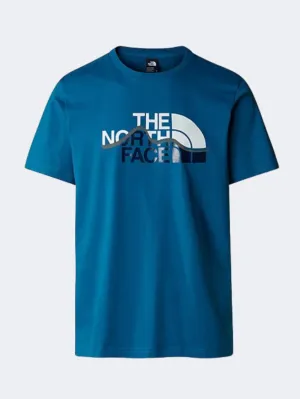 The North Face Mountain Blue Men Lifestyle T-Shirt Adriatic Blue