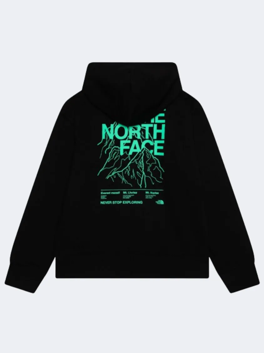 The North Face Mountain Line Boys Lifestyle Hoody Black/Green