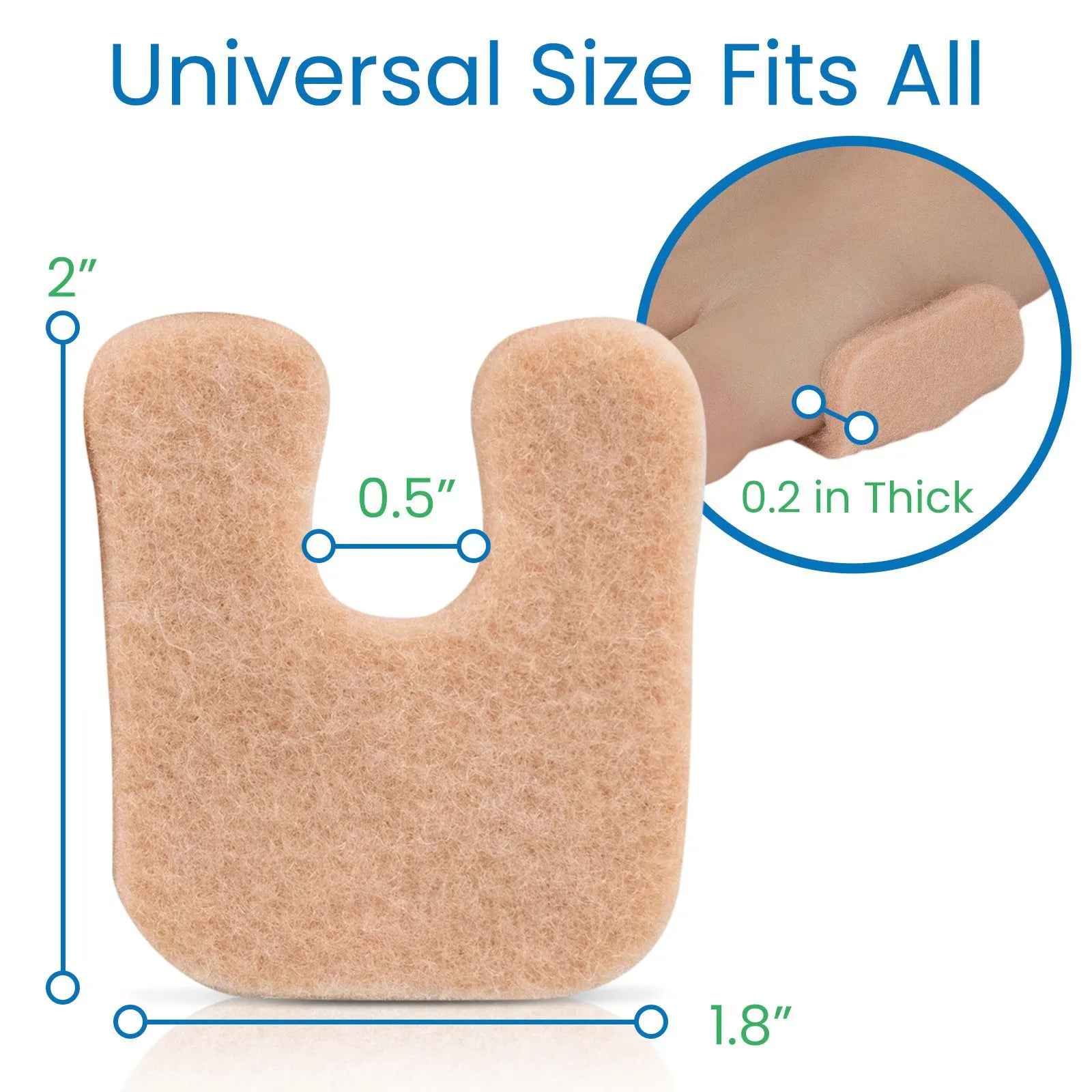 U-Shaped Felt Callus Pad