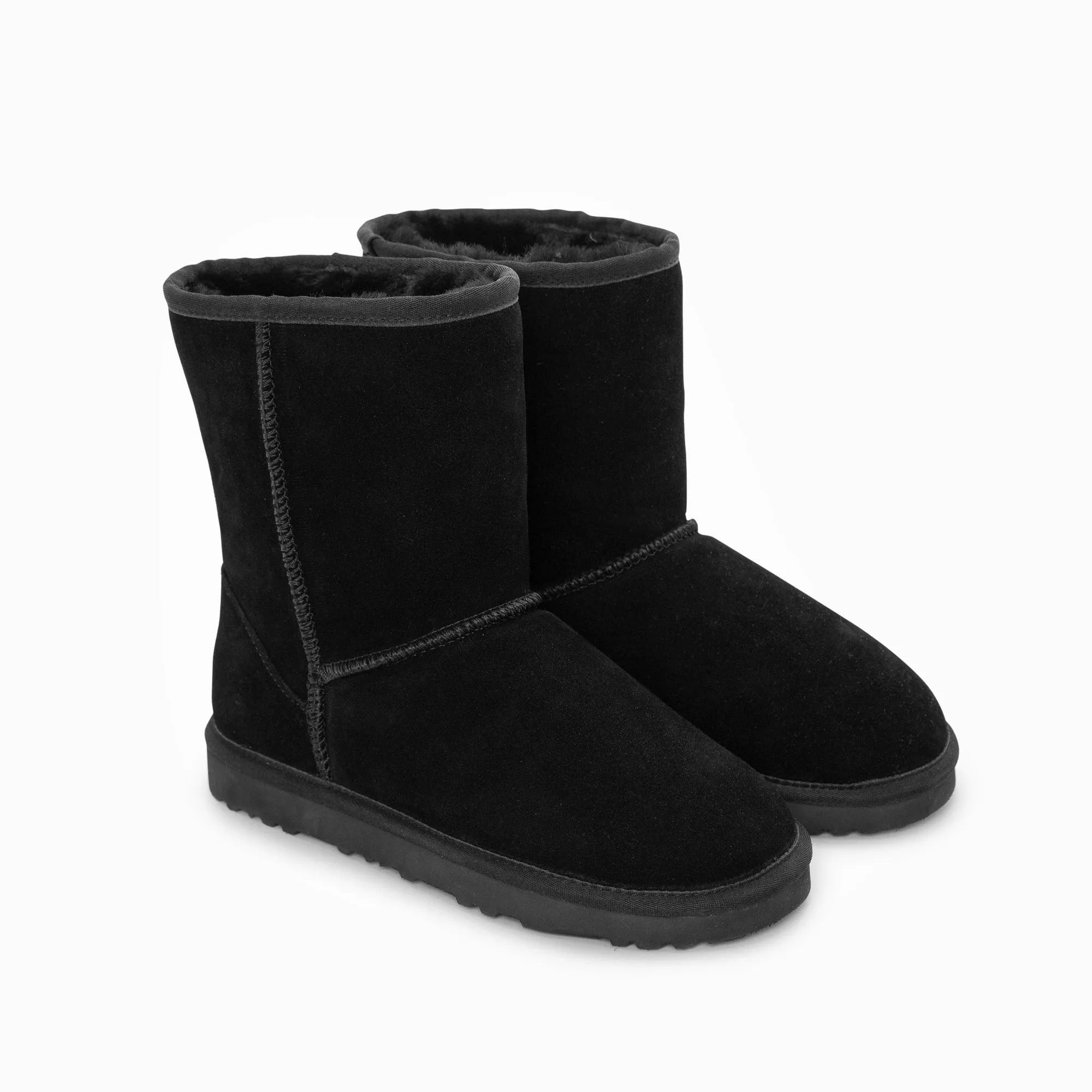 Ugg Boots Genuine Australian Sheepskin Unisex Short Classic Suede (Large Size) (Unisex Cow Suede)