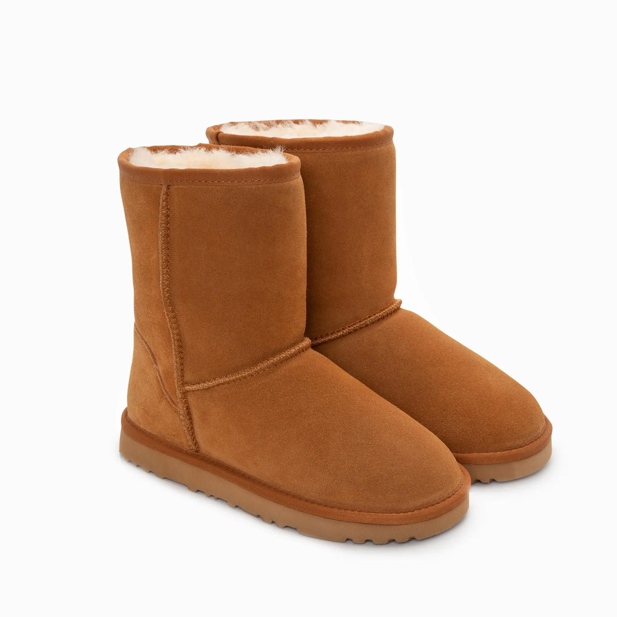 Ugg Boots Genuine Australian Sheepskin Unisex Short Classic Suede (Large Size) (Unisex Cow Suede)