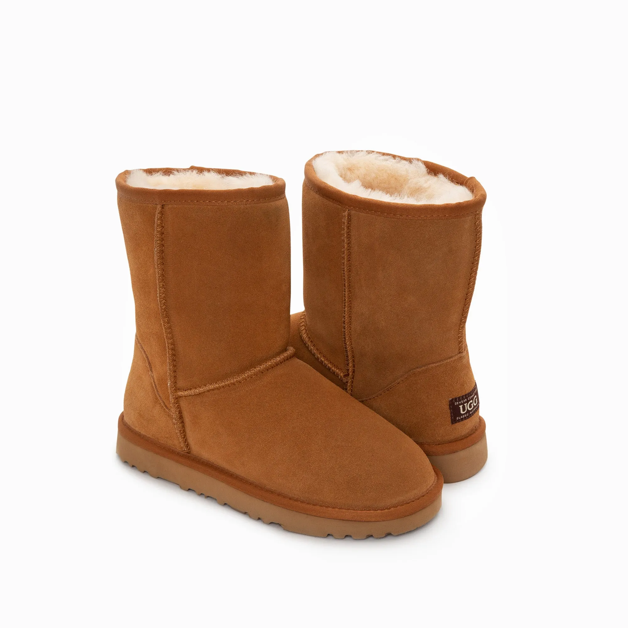 Ugg Boots Genuine Australian Sheepskin Unisex Short Classic Suede (Large Size) (Unisex Cow Suede)