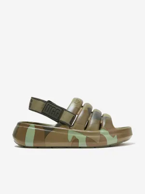 UGG Boys Camo Sport Yeah Sandals in Green