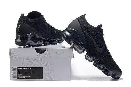 Vapormax Flyknit 2019 Triple Black Mens Running Shoes