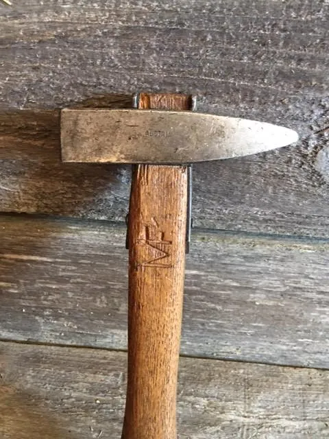 Vintage Austrian Rock Climbing Piton Hammer - Marked with MF