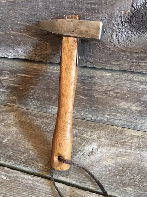 Vintage Austrian Rock Climbing Piton Hammer - Marked with MF