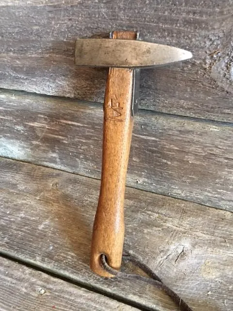 Vintage Austrian Rock Climbing Piton Hammer - Marked with MF