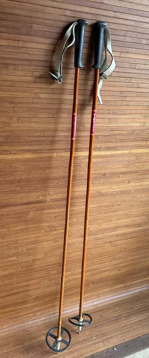 Vintage Bamboo Ski Poles