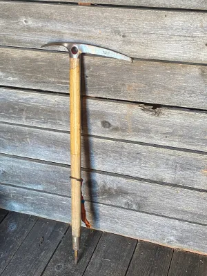 Vintage Italian Wooden Ice Axe - Camp Interalp