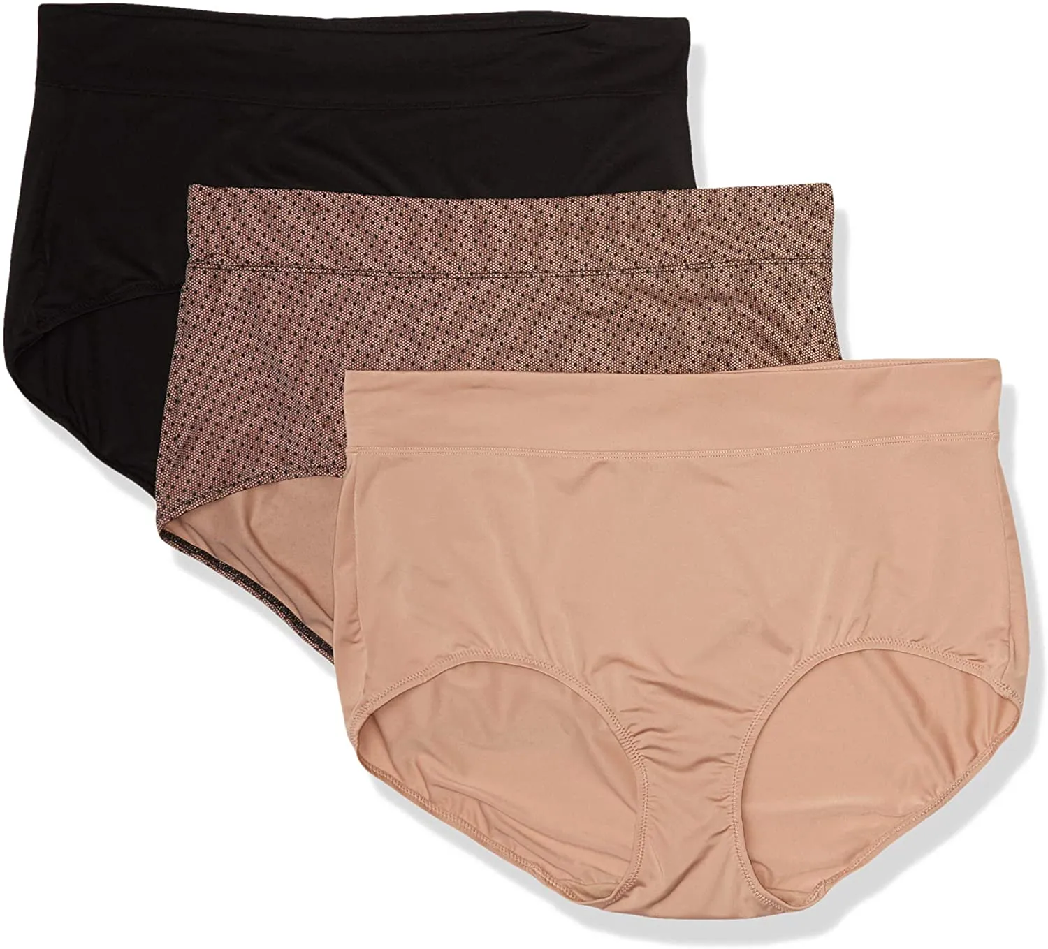 Warner's Women's Blissful Benefits No Muffin Top 3 Pack Brief Panty