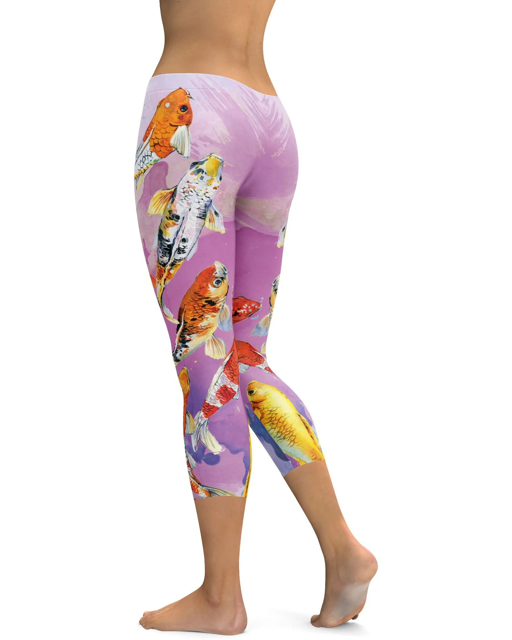 Watercolor Koi Fish Capris