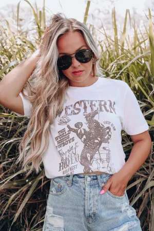 Western Vibes Graphic Tee - White