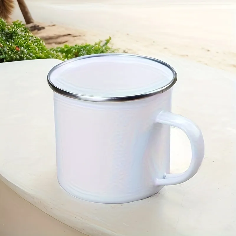 White Enamel Cup | Coffee-Tea-Milk Outdoor Camping Water Cups